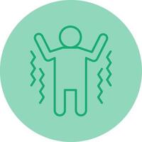 Tremor Line Dual Tone Circle Icon vector