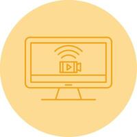 Monitoring Line Dual Tone Circle Icon vector