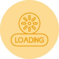 Loading Line Dual Tone Circle Icon vector