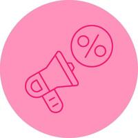 Promotion Line Dual Tone Circle Icon vector