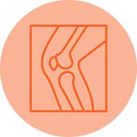 Leg X Ray Line Dual Tone Circle Icon vector