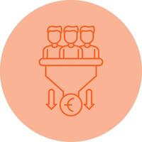 Sales PipeLine Dual Tone Circle Line Dual Tone Circle Icon vector