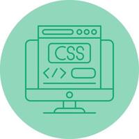 Css Line Dual Tone Circle Icon vector