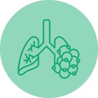 Bronchiectasis Line Dual Tone Circle Icon vector
