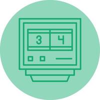 Lap Counters Line Dual Tone Circle Icon vector