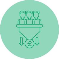 Sales PipeLine Dual Tone Circle Line Dual Tone Circle Icon vector