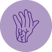 Hand Nerves Line Dual Tone Circle Icon vector