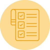 Checklist Line Dual Tone Circle Icon vector