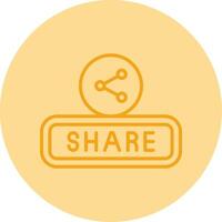 Share Line Dual Tone Circle Icon vector
