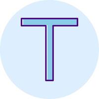 Capital T Icon vector