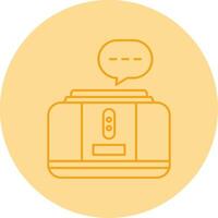 Virtual Assistant Line Dual Tone Circle Icon vector