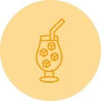Ice Line Dual Tone Circle Icon vector