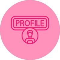 User Profile Line Dual Tone Circle Icon vector