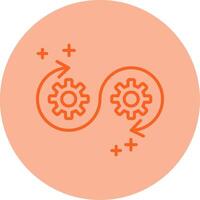 Devops Line Dual Tone Circle Icon vector