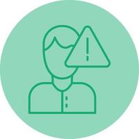 Danger Line Dual Tone Circle Icon vector