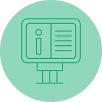 Information Board Line Dual Tone Circle Icon vector