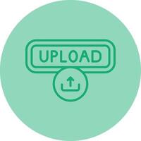Upload Line Dual Tone Circle Icon vector