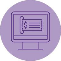 Electronic Ticket Line Dual Tone Circle Icon vector