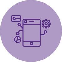 Mobility Line Dual Tone Circle Icon vector