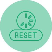 Reset Line Dual Tone Circle Icon vector