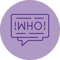 Who Line Dual Tone Circle Icon vector