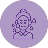 Sweating Line Dual Tone Circle Icon vector