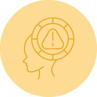 Parkinson Line Dual Tone Circle Icon vector