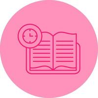 Continuous Learning Line Dual Tone Circle Icon vector