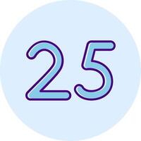 Twenty five Line Dual Tone Circle Icon vector