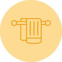 Towel Line Dual Tone Circle Icon vector