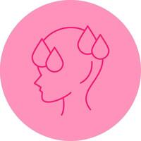 Sweating Line Dual Tone Circle Icon vector