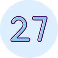 Twenty seven Line Dual Tone Circle Icon vector