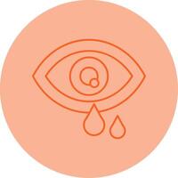 Eye Line Dual Tone Circle Icon vector