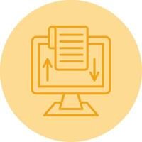 Digitalization Line Dual Tone Circle Icon vector