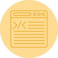 Coding Line Dual Tone Circle Icon vector