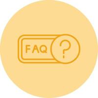 Faq Line Dual Tone Circle Icon vector