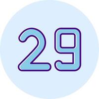 Twenty nine Line Dual Tone Circle Icon vector