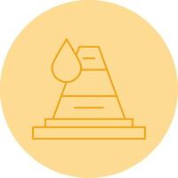 Traffic Cone Line Dual Tone Circle Icon vector