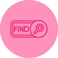 Find Line Dual Tone Circle Icon vector