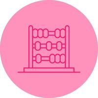 Abacus Line Dual Tone Circle Icon vector