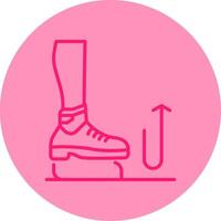 Stomp Line Dual Tone Circle Icon vector