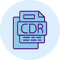 CDR File Line Dual Tone Circle Icon vector