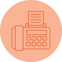 Fax Line Dual Tone Circle Icon vector