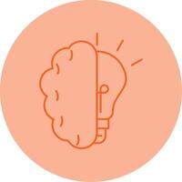 Brainstroming Line Dual Tone Circle Icon vector