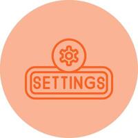 Setting Line Dual Tone Circle Icon vector