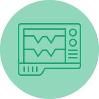 Ecg Line Dual Tone Circle Icon vector