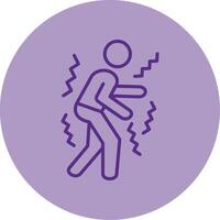 Parkinson Line Dual Tone Circle Icon vector