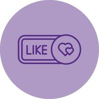 Like Line Dual Tone Circle Icon vector