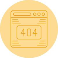 404 Error Line Dual Tone Circle Icon vector