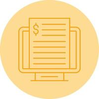 Accounting Line Dual Tone Circle Icon vector